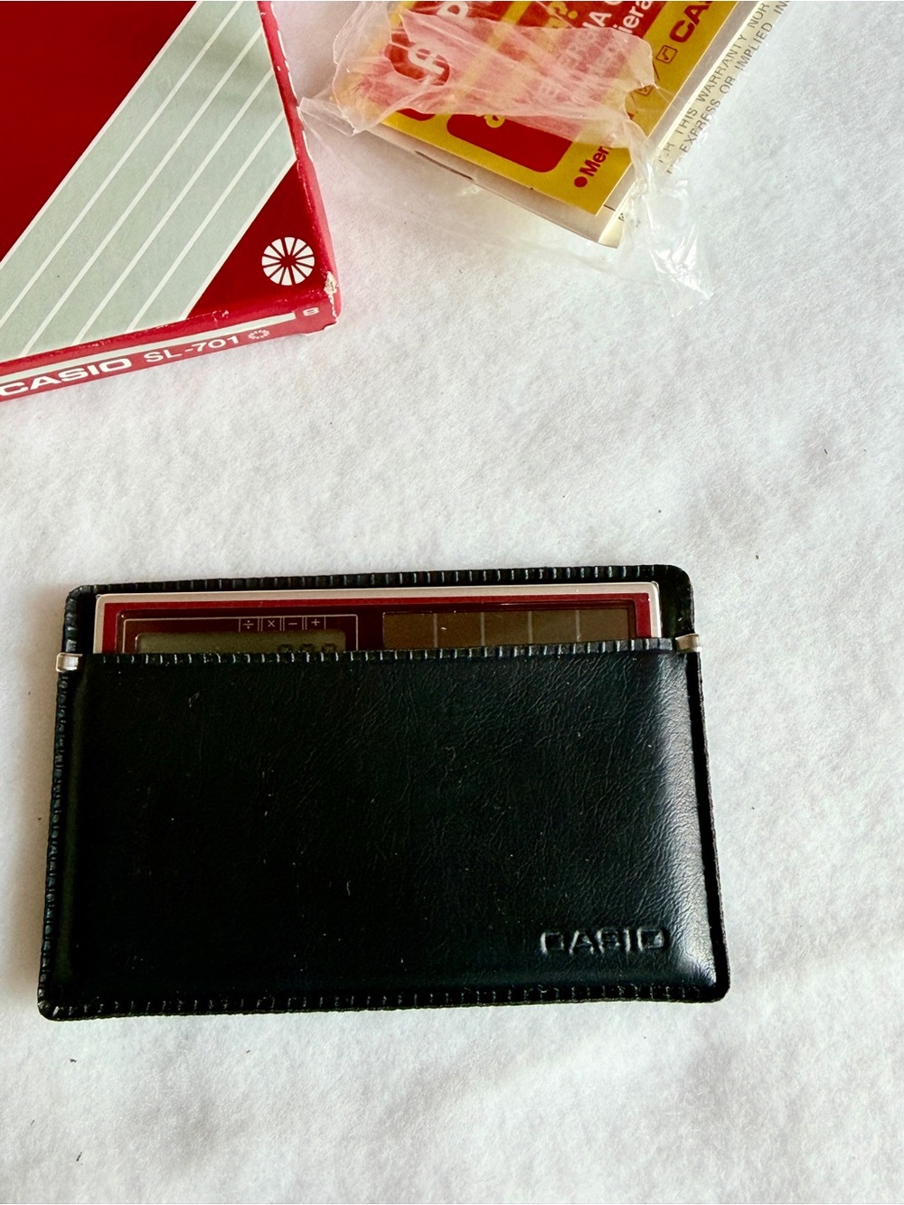 Vintage Casio SL-701 Solar Calculator w/ Box Case Manual slim, pocket size - Picture 4 of 8